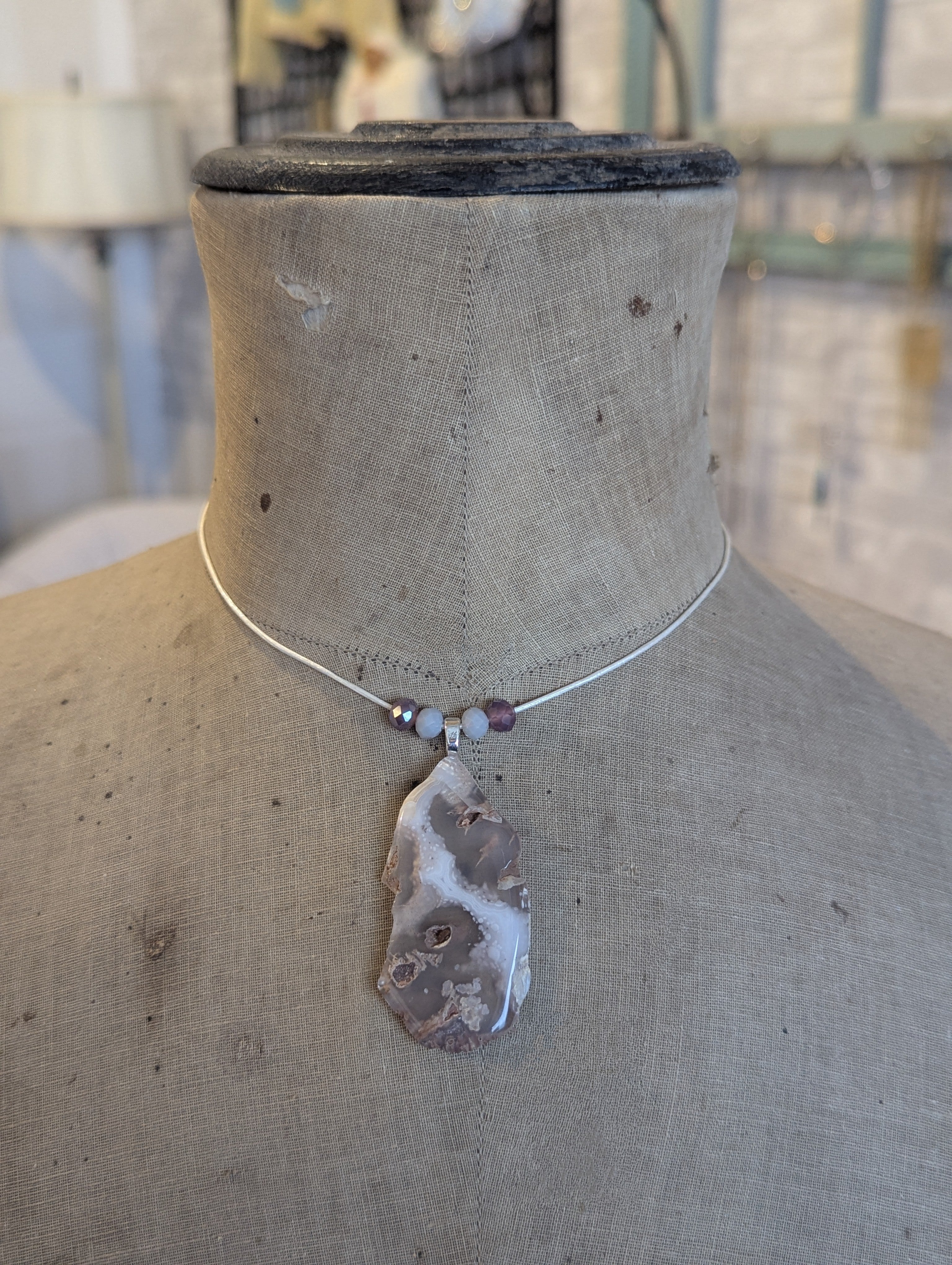 Sliced Agate Pendant