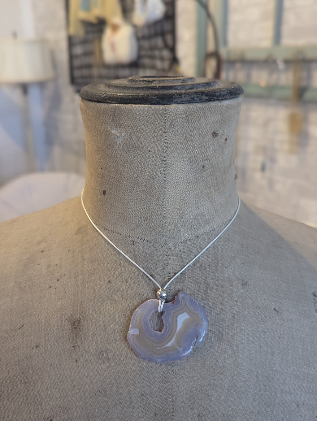 Sliced Agate with Cutout Pendant