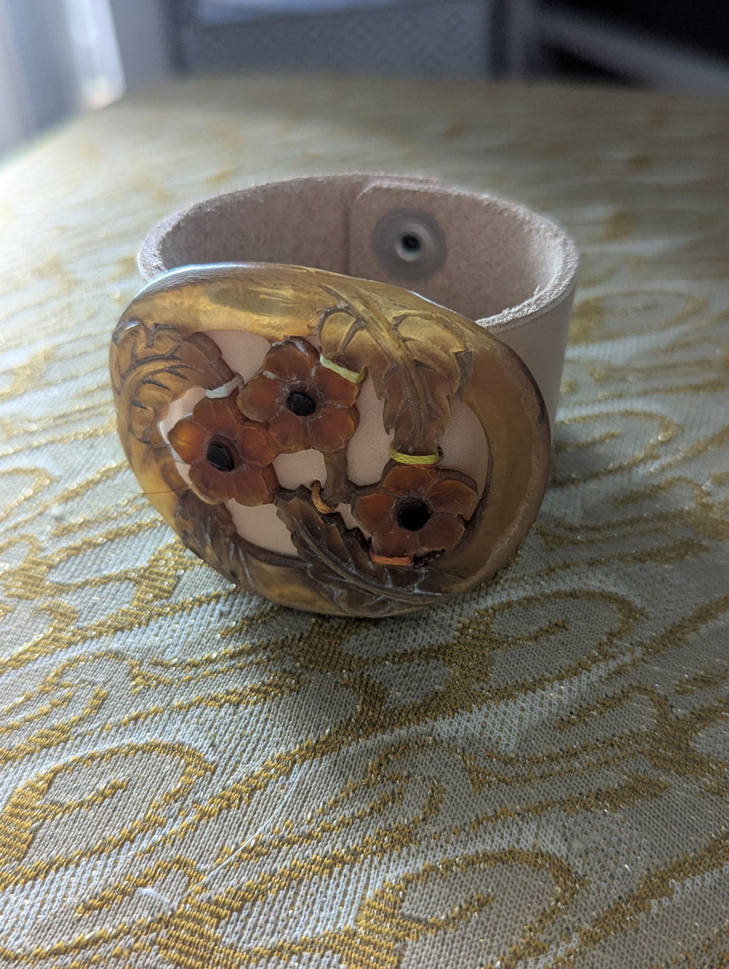 Vintage Buckle Leather Cuff