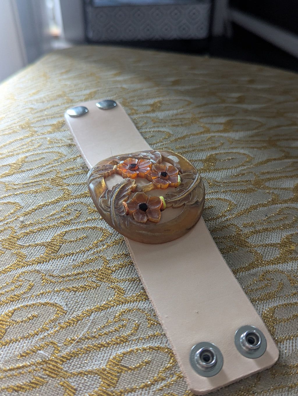 Vintage Buckle Leather Cuff