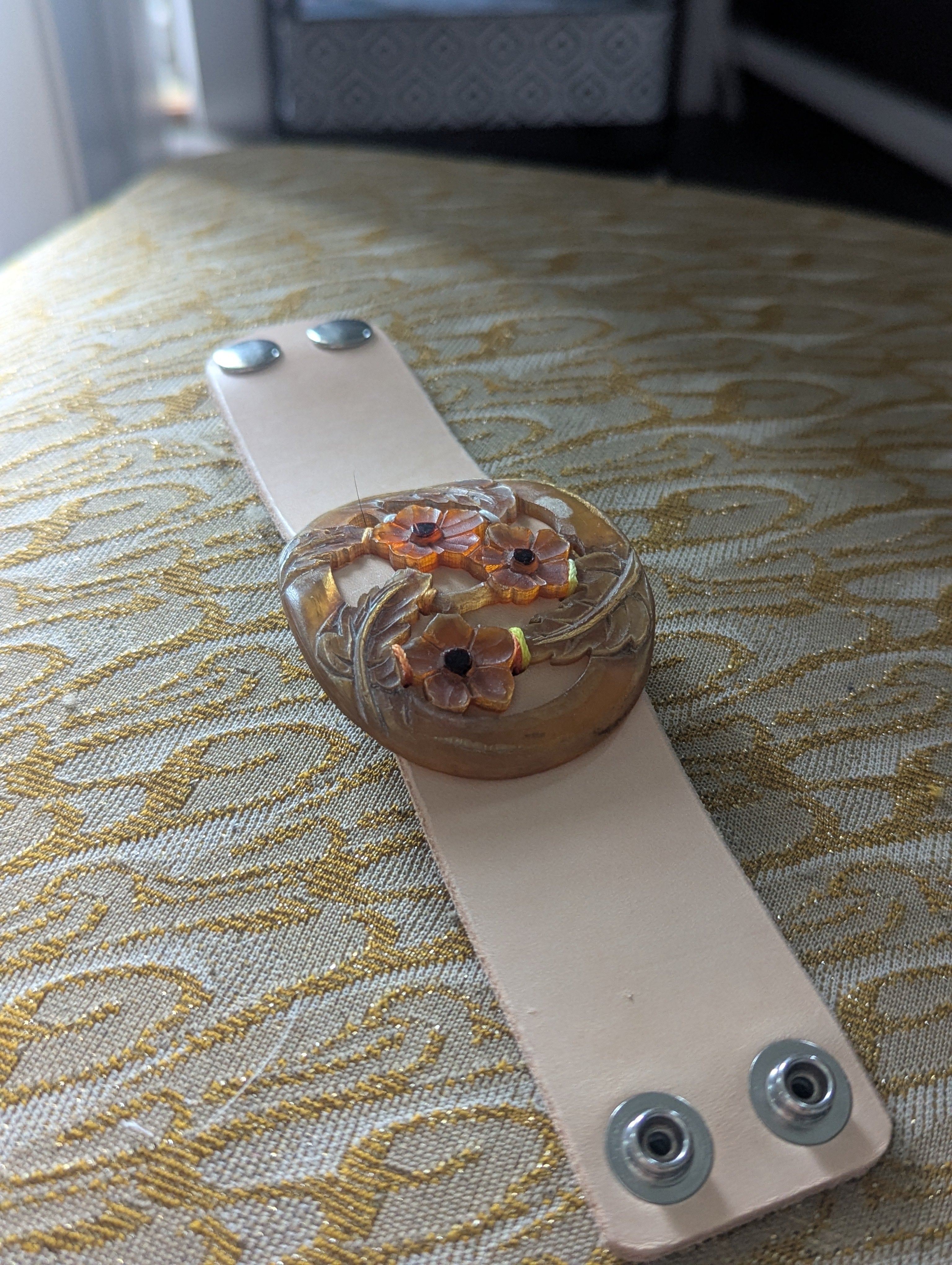 Vintage Buckle Leather Cuff