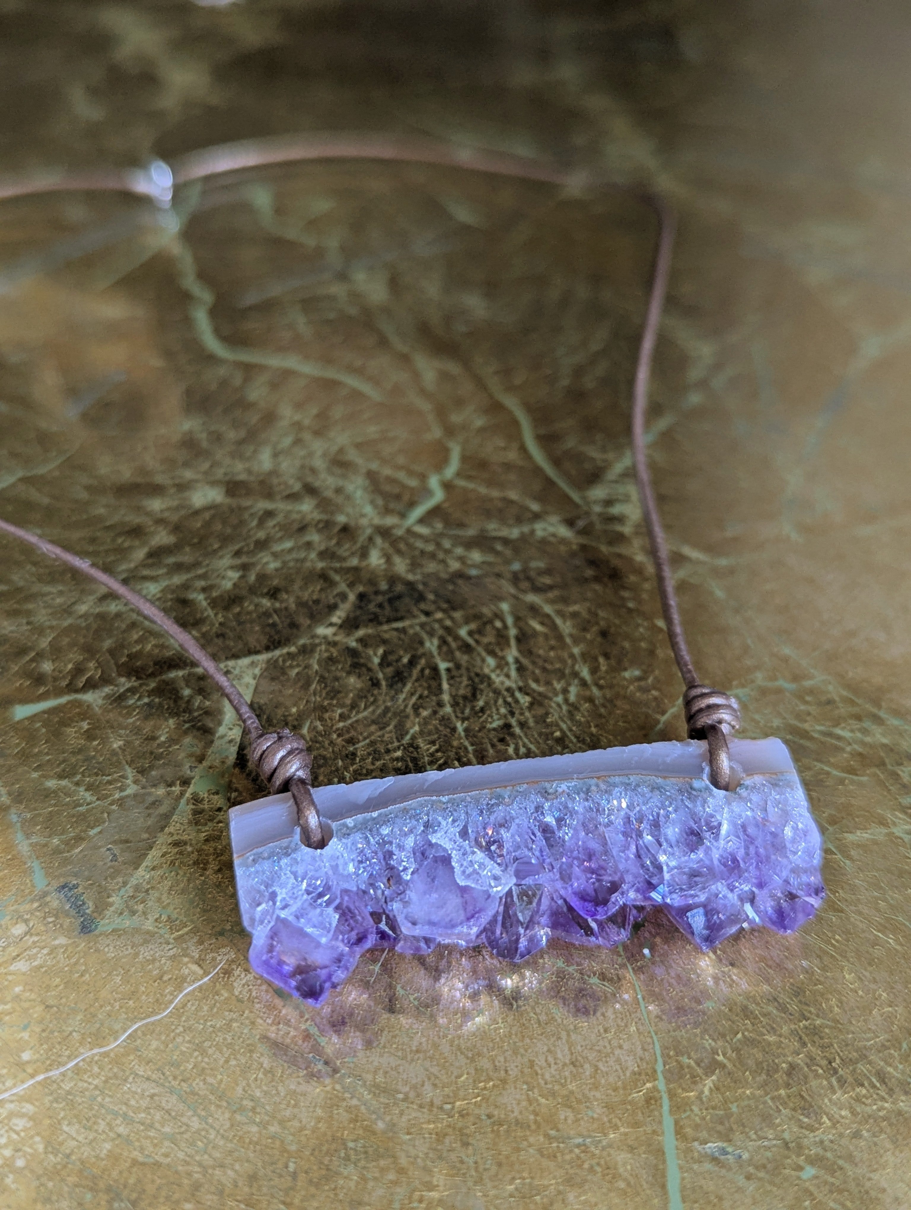 Amethyst Slab Pendant (B)