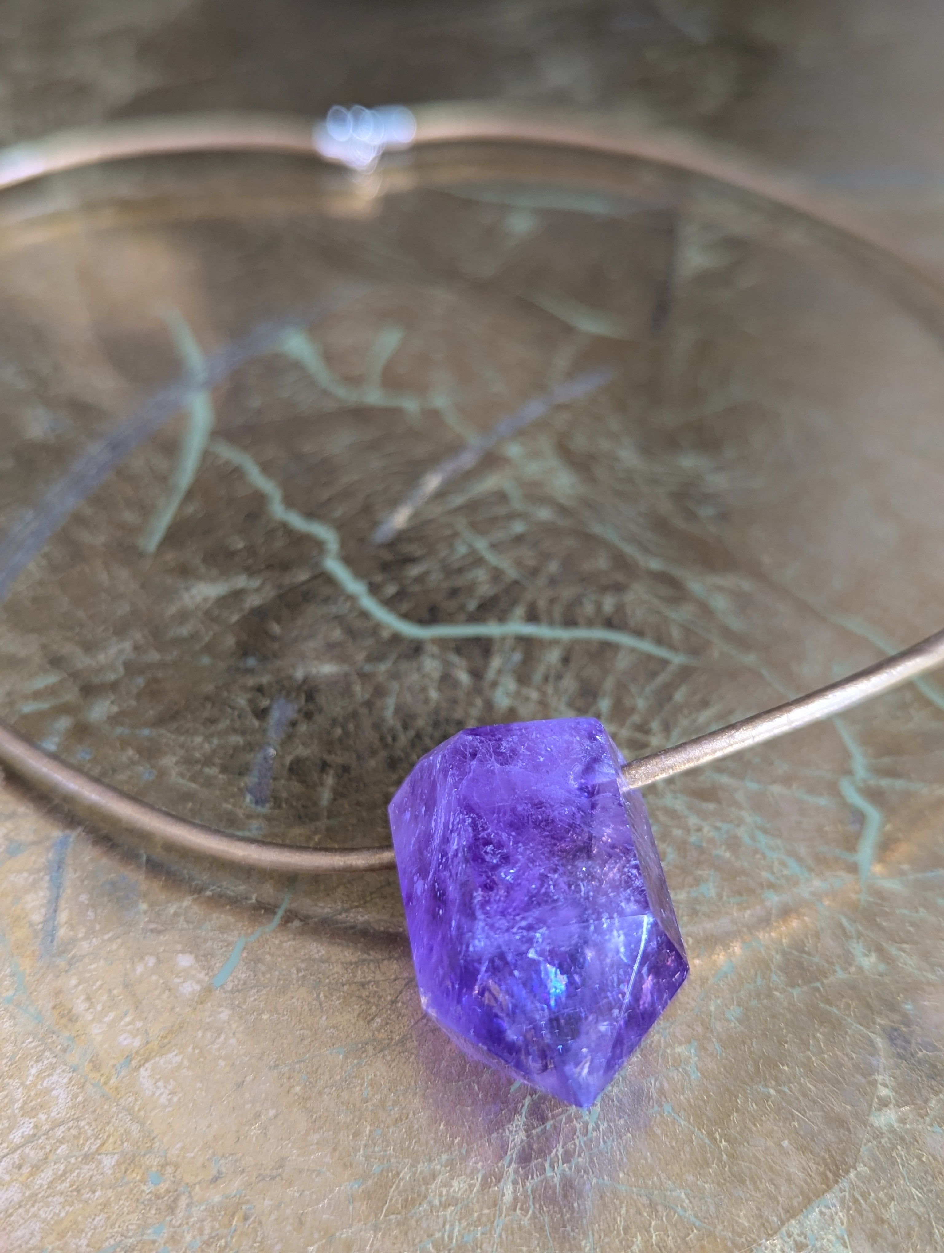 Amethyst Obelisk Pendant