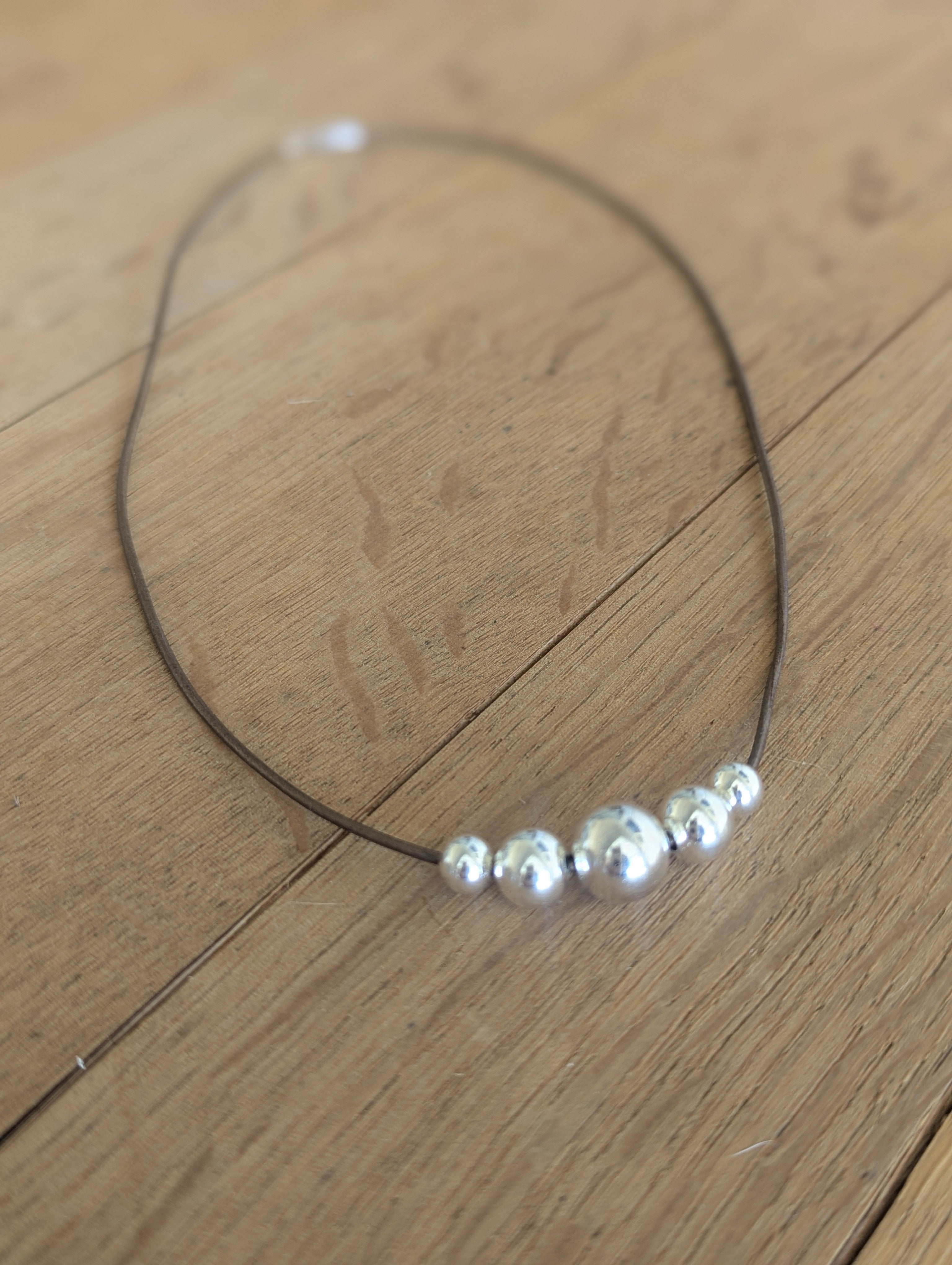 Silver Balls Choker