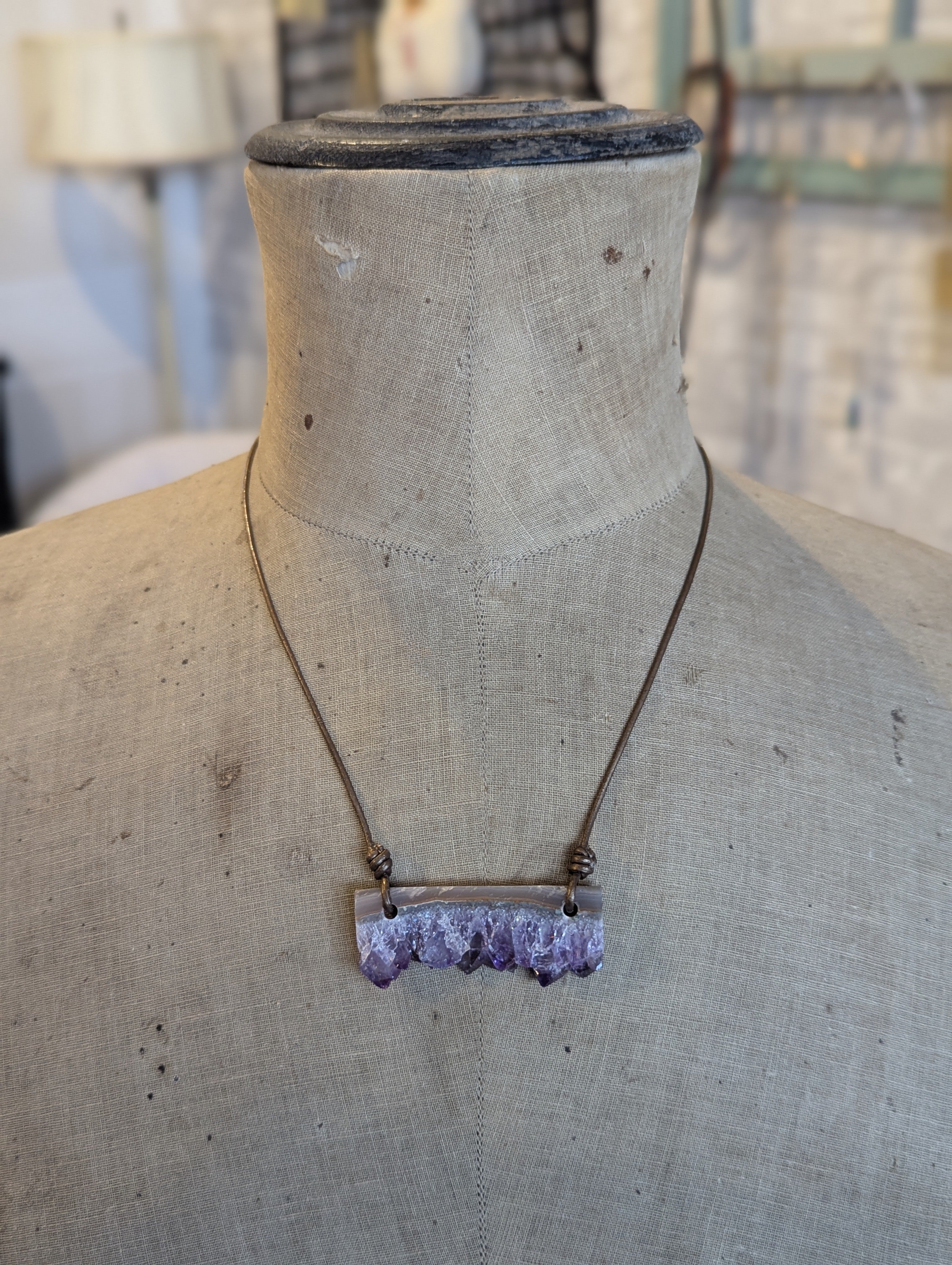 Amethyst Slab Pendant (B)